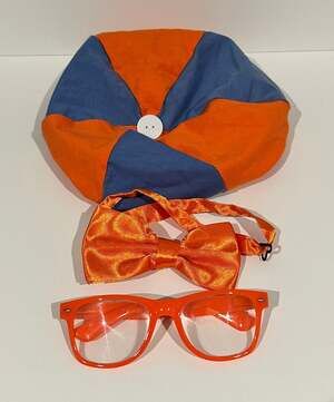 Blippi Costume Set Hat Glasses & Bow Tie